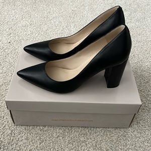 Marc Fisher black leather heels